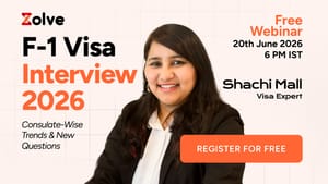 Ace Your F-1 Visa Interview: Join Zolve's FREE Webinar with Expert Shachi Mall